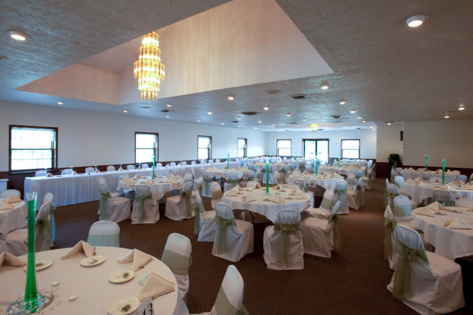 Our Event Center Decorated for a Wedding